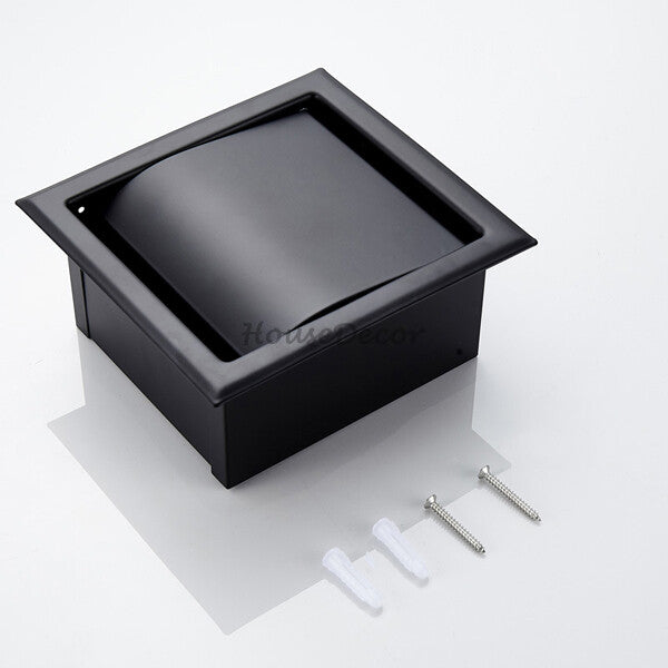 Black Stainless Steel toilet paper holder wall mounted design additional view