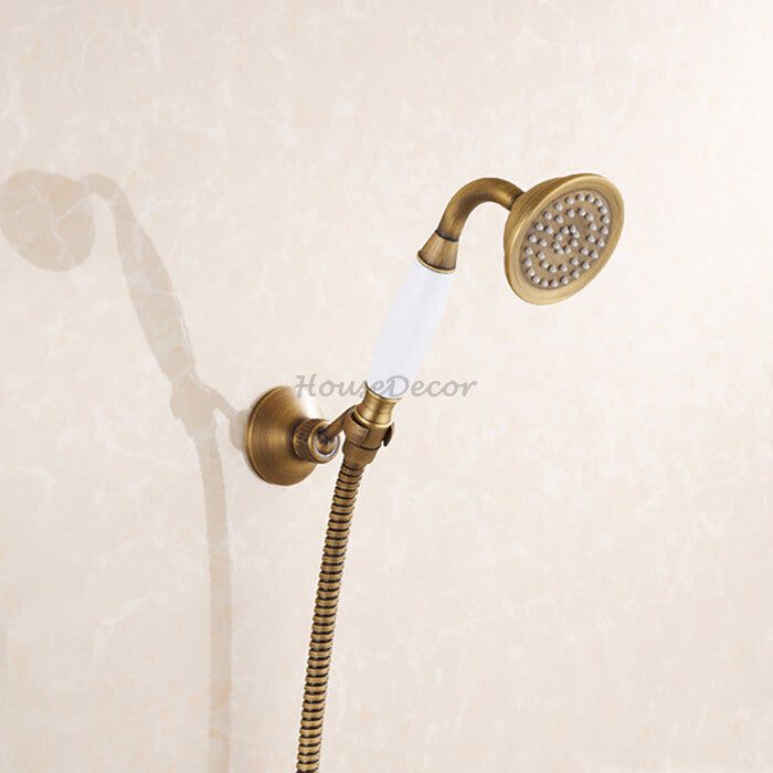Brass bath shower mixer tap wall mounted design detail view