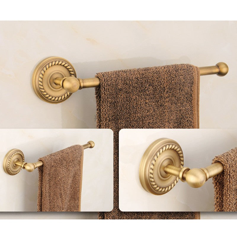 Antique Brass toilet paper holder detailed product view additional view