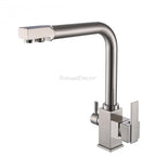 Modern kitchen sink mixer tap swivel spout additional view
