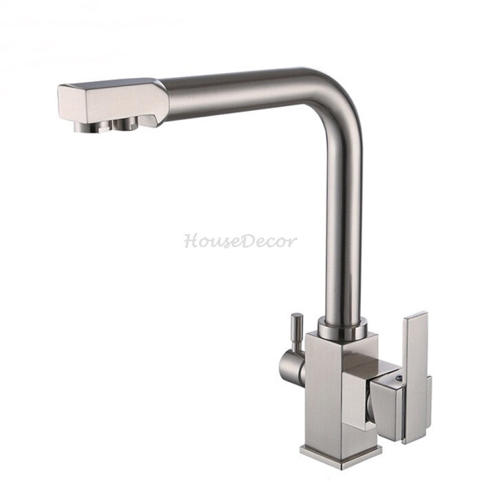 Modern kitchen sink mixer tap swivel spout additional view