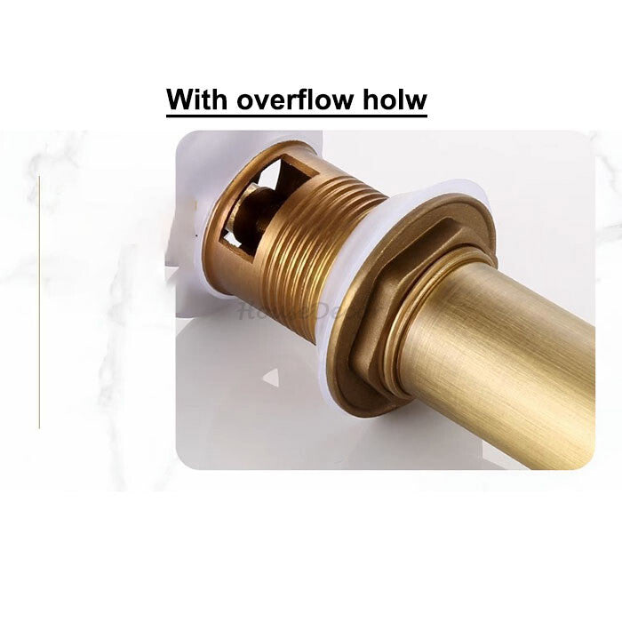 Antique Brass basin waste detailed product view detail view