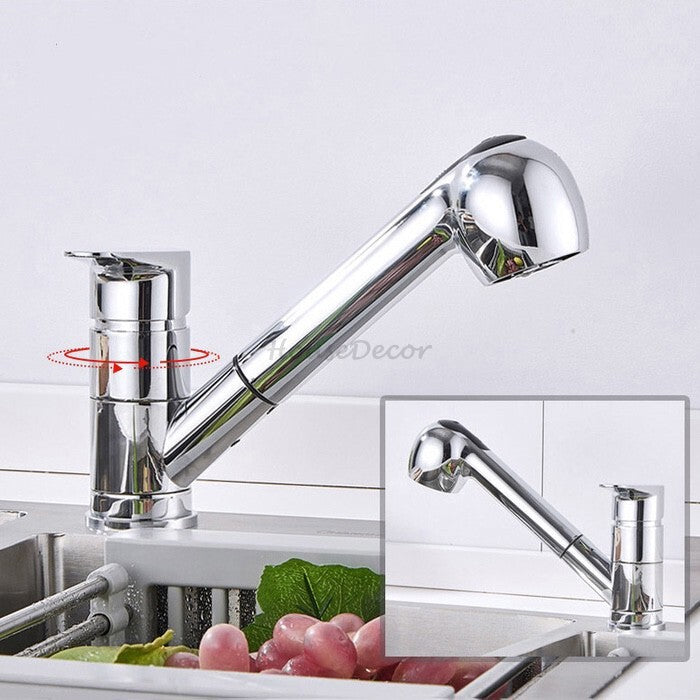 Brass kitchen sink mixer tap pull out spray additional view