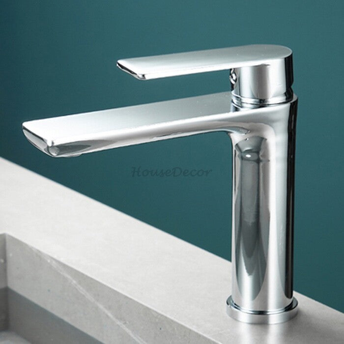 Modern bath shower mixer tap single lever control detail view