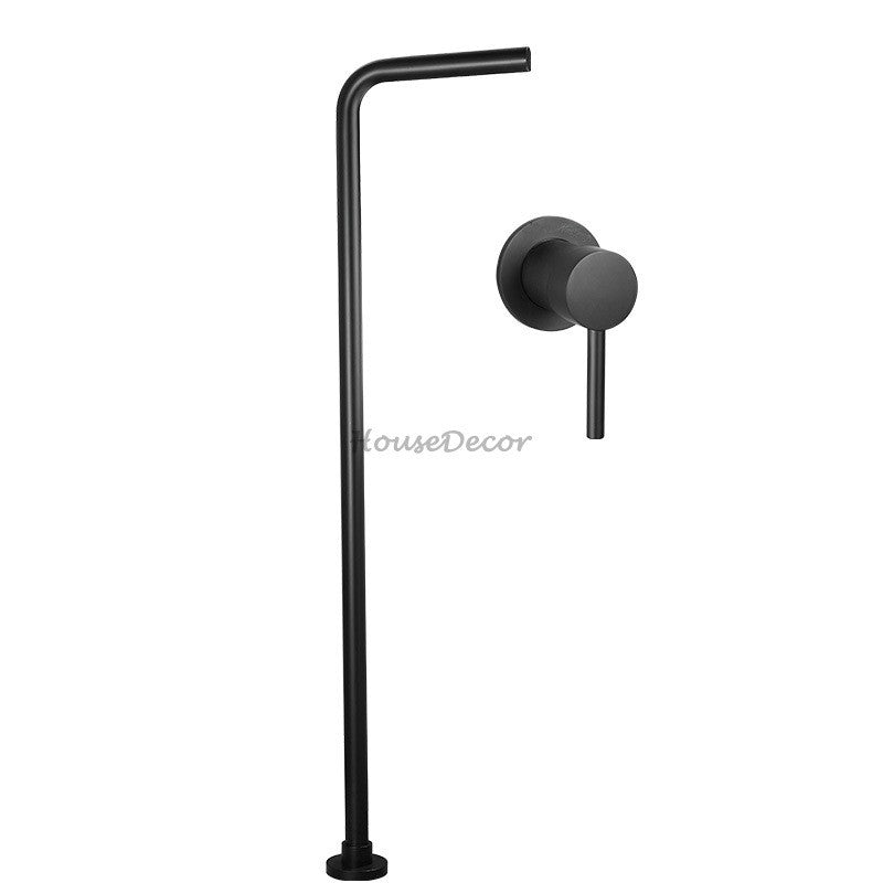 Modern bath shower mixer tap single lever control detail view