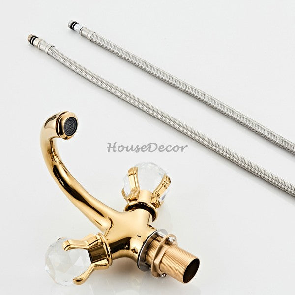 Gold Brass bath shower mixer tap detailed product view additional view