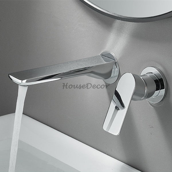 Modern bath shower mixer tap wall mounted design detail view