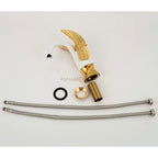 Gold bath shower mixer tap detailed product view detail view