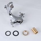 Modern bath shower mixer tap dual handle control additional view