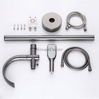 Modern bath shower mixer tap waterfall spout additional view