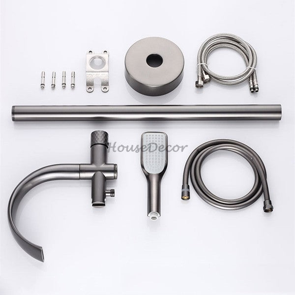 Modern bath shower mixer tap waterfall spout additional view