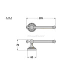 Black Brass toilet paper holder wall mounted design additional view