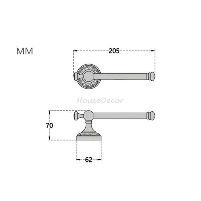 Black Brass toilet paper holder wall mounted design additional view
