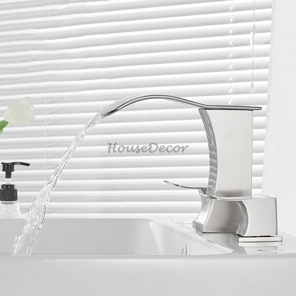 Modern bath shower mixer tap waterfall spout additional view