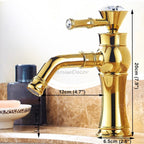 Gold Brass bath shower mixer tap single lever control additional view