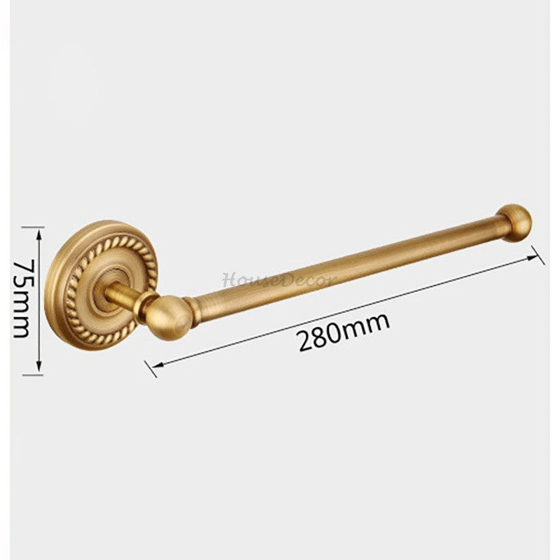 Antique Brass toilet paper holder detailed product view additional view