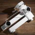 White bath shower mixer tap swivel spout additional view