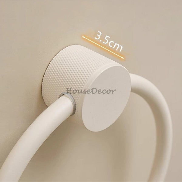 White towel ring wall mounted design additional view