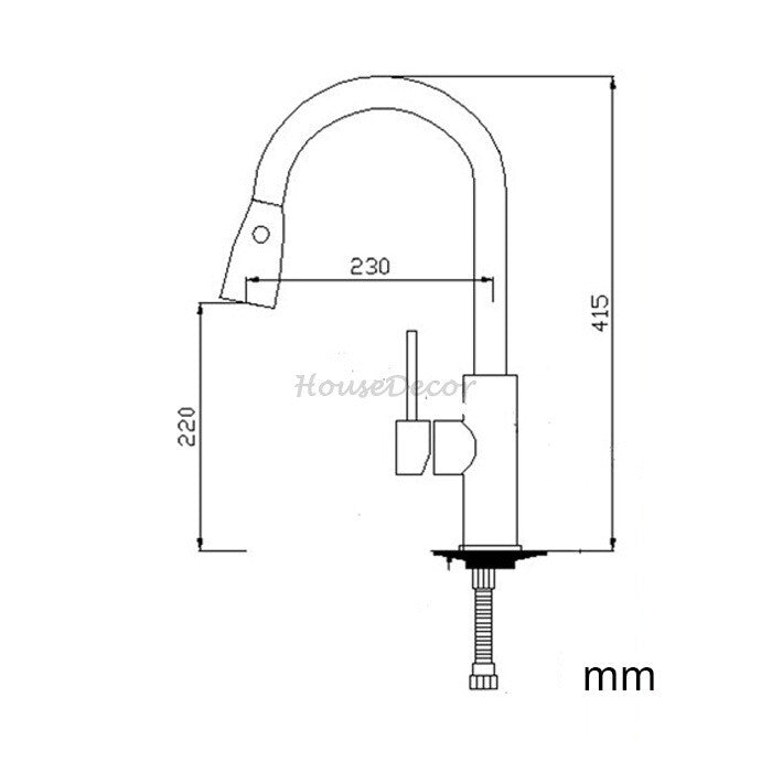 Modern kitchen sink mixer tap pull out spray additional view