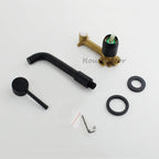 Black bath shower mixer tap wall mounted design additional view