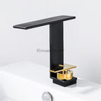 Brass bath shower mixer tap waterfall spout detail view