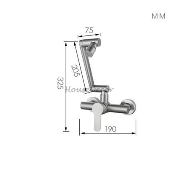 Modern kitchen sink mixer tap swivel spout additional view