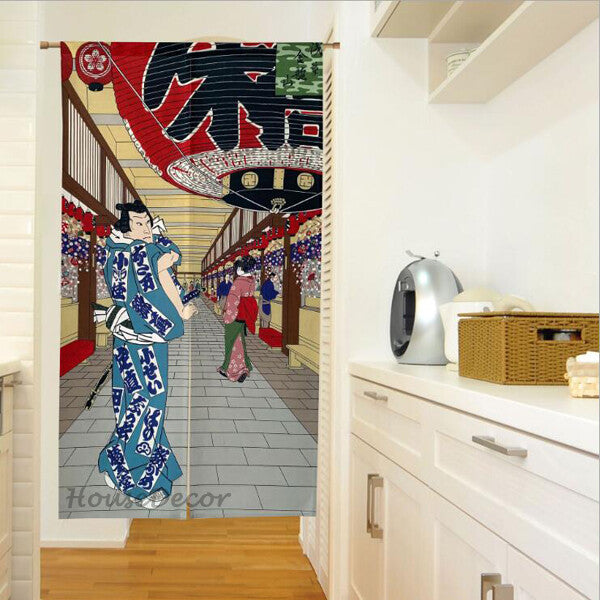 Modern Fabric doorway curtain room divider design main view