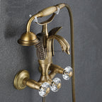 Modern bath shower mixer tap wall mounted design detail view