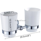 Chrome Brass toothbrush holder wall mounted design additional view