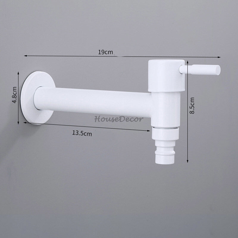 Modern utility faucet wall mounted design detail view