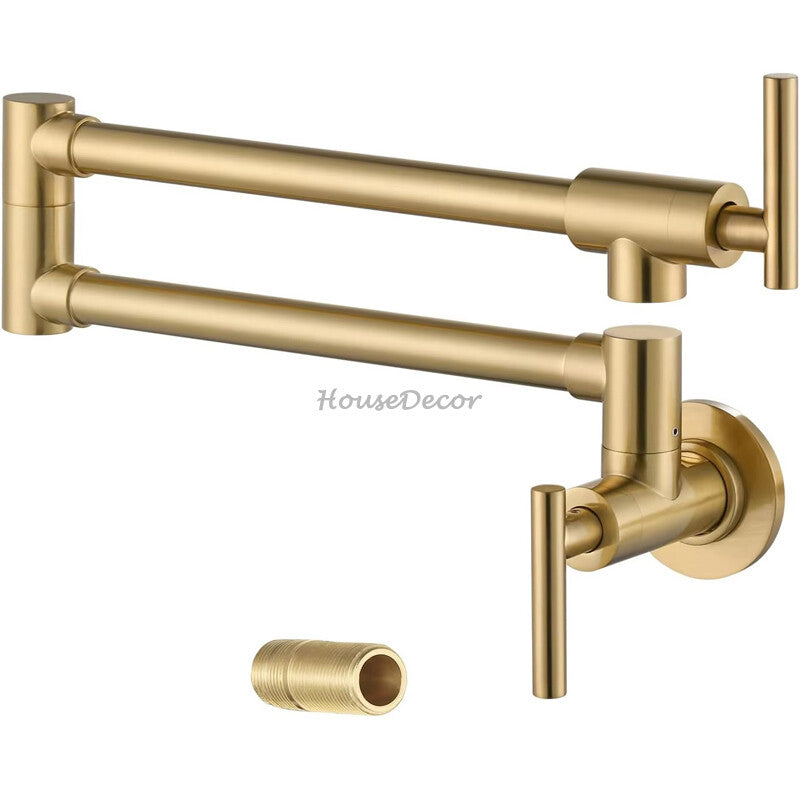 Modern kitchen sink mixer tap folding spout detail view