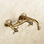 Modern kitchen sink mixer tap swivel spout detail view
