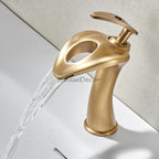 Antique Brass bath shower mixer tap waterfall spout additional view
