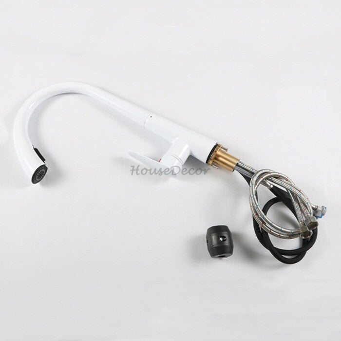 Modern kitchen sink mixer tap pull out spray additional view