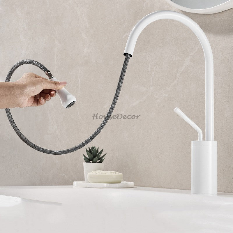 Brass bath shower mixer tap pull out spray additional view