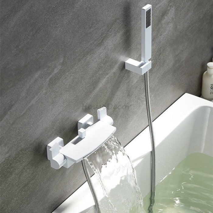 Modern bath shower mixer tap waterfall spout additional view