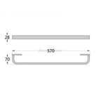 Black Brass towel rack wall mounted design additional view