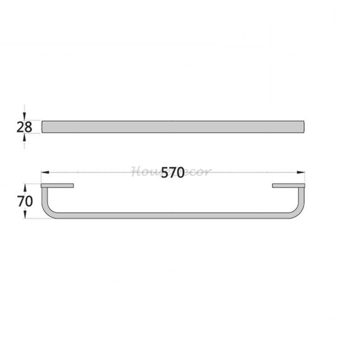 Black Brass towel rack wall mounted design additional view