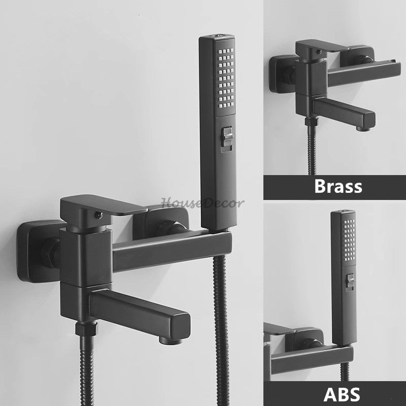 Modern bath shower mixer tap wall mounted design detail view