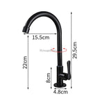 Matte Black kitchen sink mixer tap swivel spout additional view