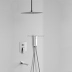Modern bath shower mixer tap 3 hole installation detail view