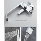 Modern bath shower mixer tap waterfall spout additional view