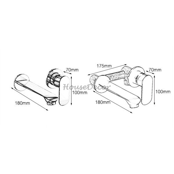 Modern bath shower mixer tap wall mounted design additional view