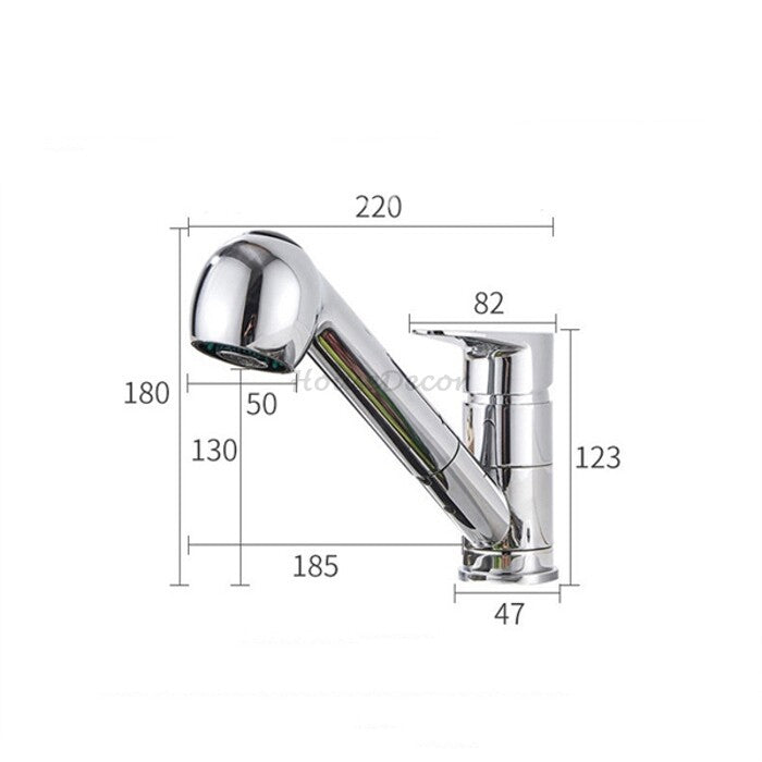 Brass kitchen sink mixer tap pull out spray additional view