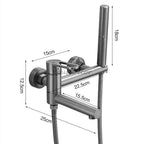 Brass bath shower mixer tap handheld shower set additional view