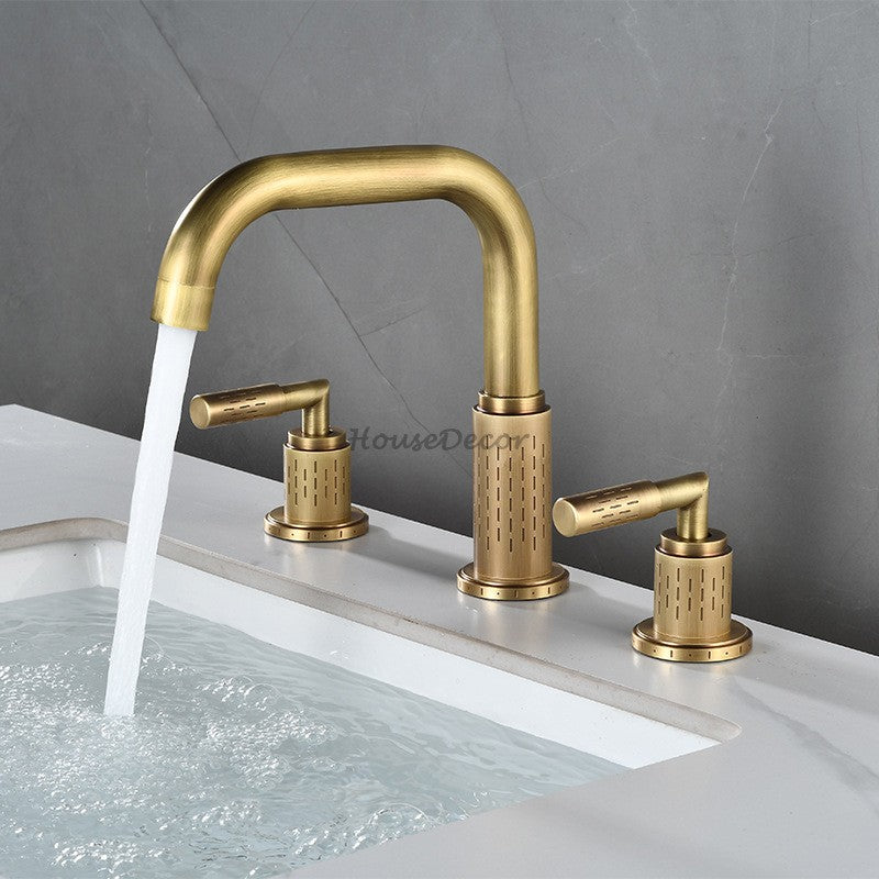 Brass bath shower mixer tap swivel spout detail view