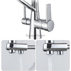 Modern kitchen sink mixer tap swivel spout additional view