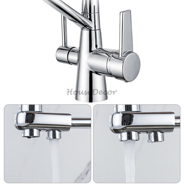 Modern kitchen sink mixer tap swivel spout additional view