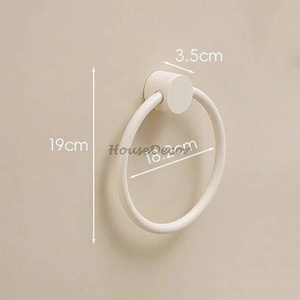 White towel ring wall mounted design additional view