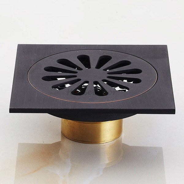 Black Brass shower drain detailed product view detail view